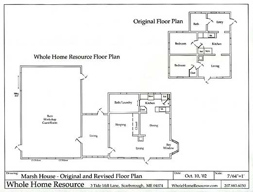 before and after plans for Marsh House